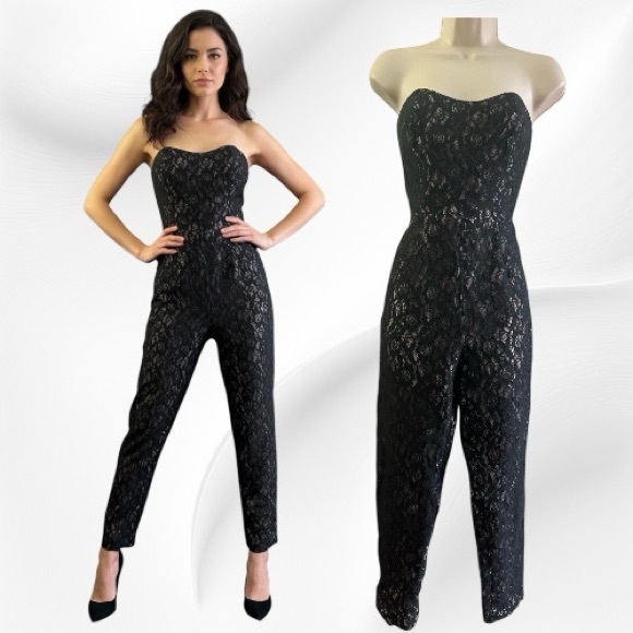 ASOS Pants - ASOS Lace Strapless Jumpsuit.. Size 4